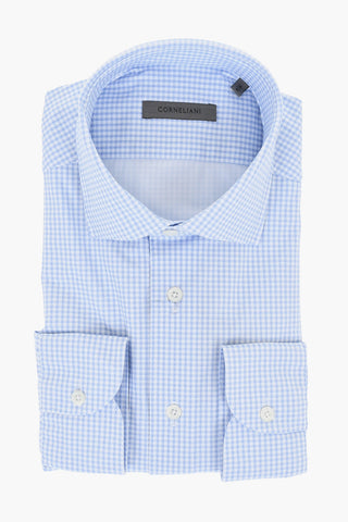 Micro Checked Stretch Fabric Shirt