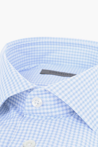 Micro Checked Stretch Fabric Shirt