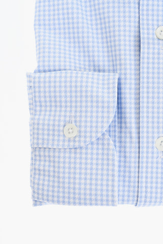 Micro Checked Stretch Fabric Shirt