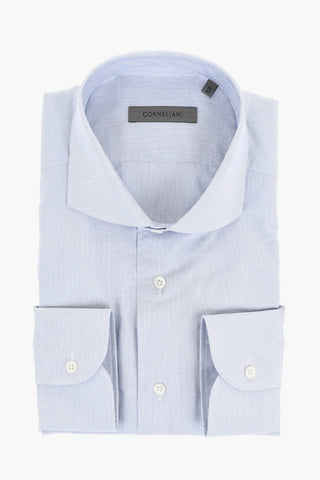 Spread Collar Hairline Striped Shirt