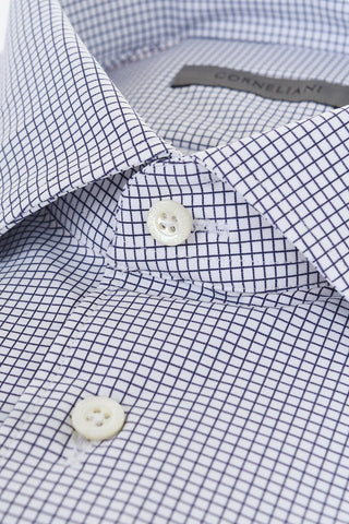 Micro Checked Stretch Fabric Shirt