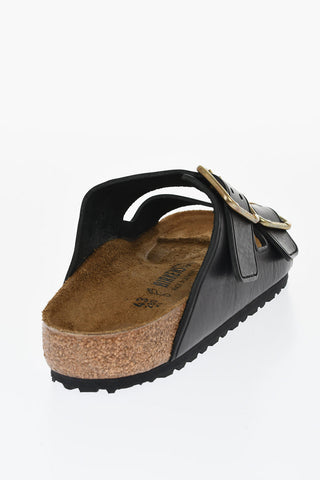 Double Buckle Leather Sandals