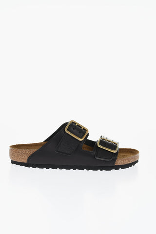 Double Buckle Leather Sandals