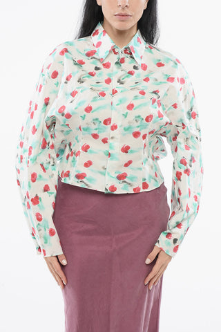 Popeline SPLASH Crop Shirt