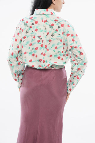Camicia Crop SPLASH in Popeline
