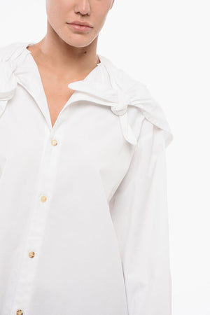 Oversize-Bluse mit Bindeband-Details