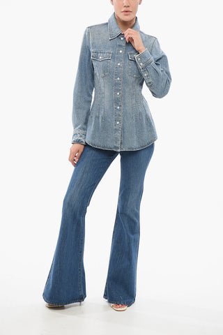 Slim Fit Stone Washed Denim Shirt