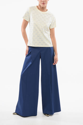 All-Over Rhinestone Cotton QUENTIN Crew-neck T-shirt 