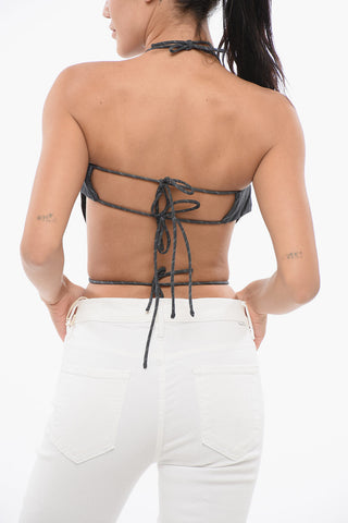 Pinstriped Halter-Neck Top