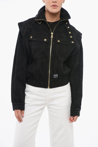 JEANS COUTURE Denim Jacket with Elastic Waistband