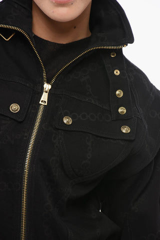JEANS COUTURE Denim Jacket with Elastic Waistband