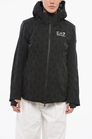 EMPORIO Pufferjacke mit Logo und Kapuze