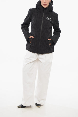 EMPORIO Pufferjacke mit Logo und Kapuze