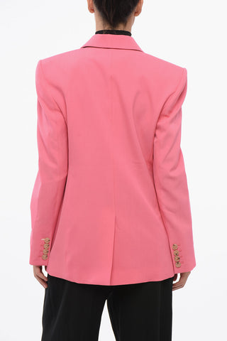 Wool Blazer with Padded Shoulders