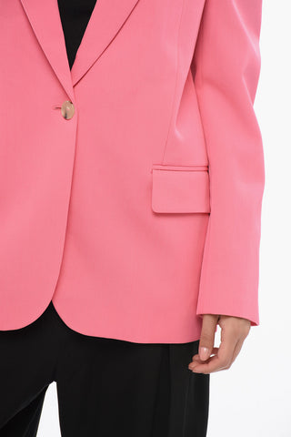 Wool Blazer with Padded Shoulders