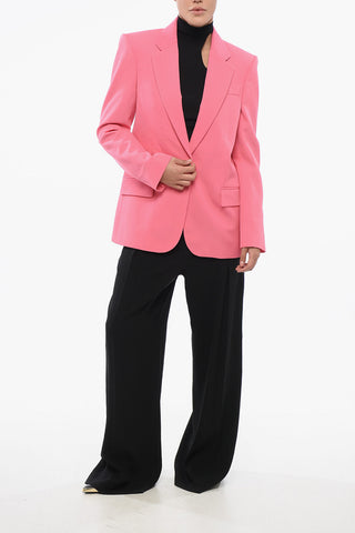 Wool Blazer with Padded Shoulders