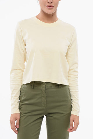 Solid Color Long Sleeves Crew-neck T-shirt