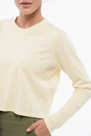 Solid Color Long Sleeves Crew-neck T-shirt