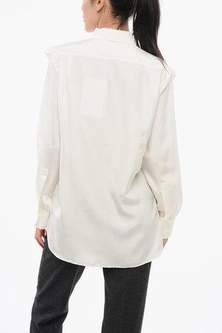 Camicia in Seta con Orlo Curvo