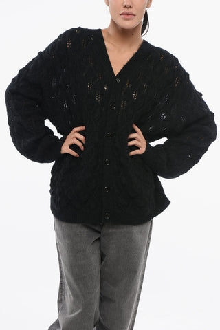 V-Neck Solid Color Cardigan