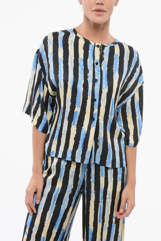 Short Sleeved Striped JUNO Blouse