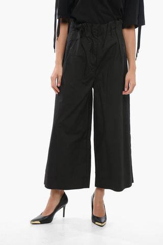 High-Waist Double Pleats POSEIDONE Flared Pants