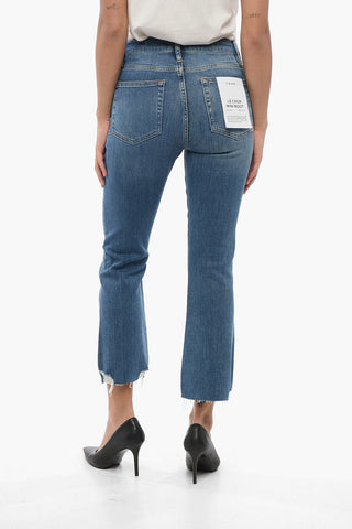 Frayed Hem Cropped Boot Cut Jeans 21cm