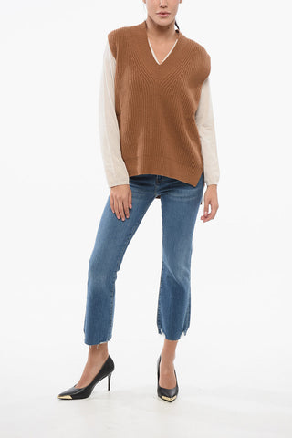 Sleeveless V-Neck Merinos Wool and Cashmere RYNIS Sweater