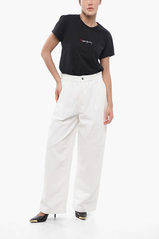 Double-pleated Mom Fit Denims 27cm