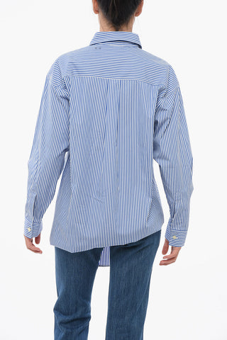 Awning Striped Popeline Shirt with Breast-pocket