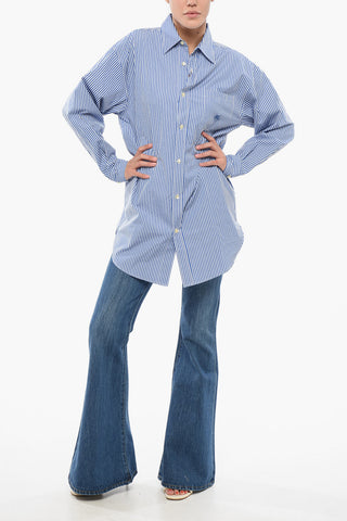 Awning Striped Popeline Shirt with Breast-pocket
