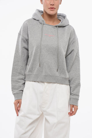 Brushed Cotton Cropped Fit Hoodie