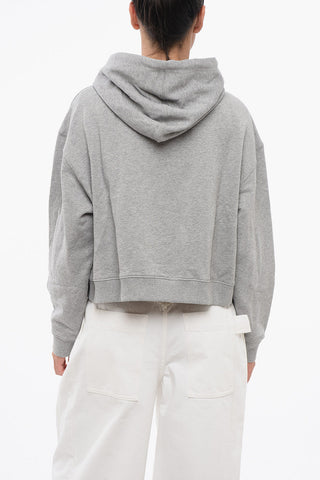 Brushed Cotton Cropped Fit Hoodie