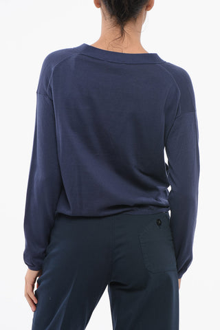 Cardigan OVER In Cotone con Scollo a V E Taschino