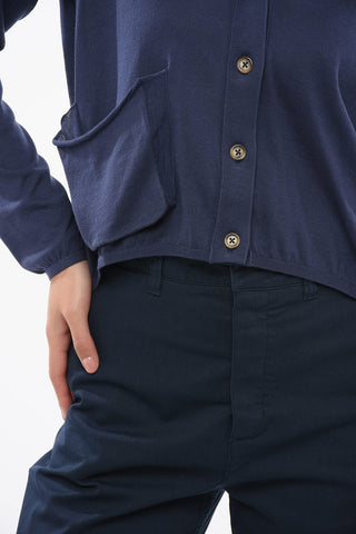 Cardigan OVER In Cotone con Scollo a V E Taschino