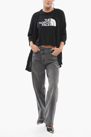  Cotton Blend Open Front Cardigan with 3/4 Sleeves