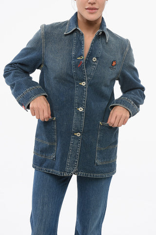 Giubbotto in Denim Lavaggio Scuro