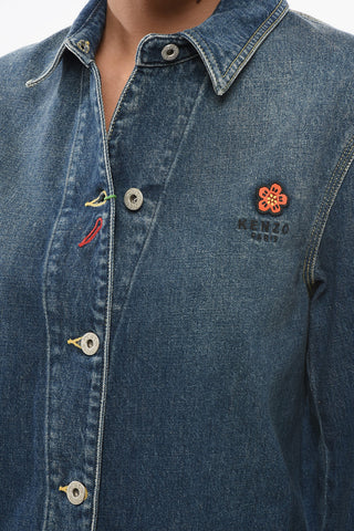 Giubbotto in Denim Lavaggio Scuro