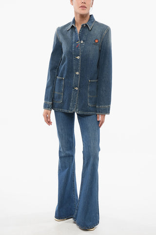 Giubbotto in Denim Lavaggio Scuro