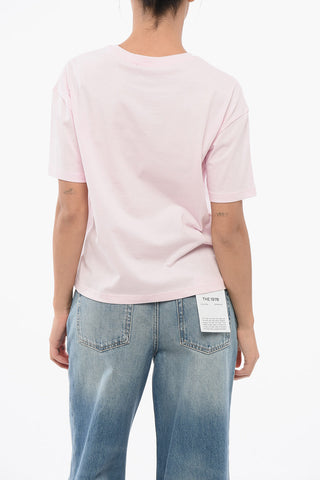 Cotton Crew-neck T-shirt with Front Print