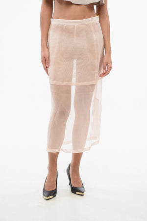 Sheer Silk Skirt with Layer