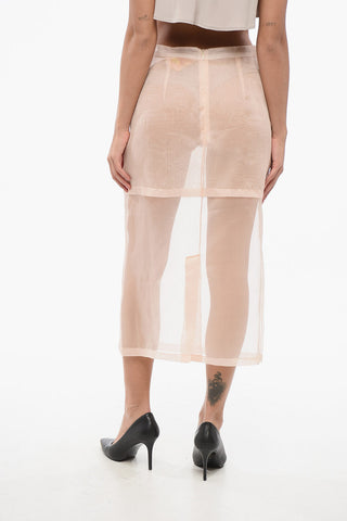 Sheer Silk Skirt with Layer