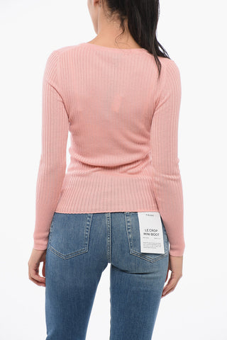 Ribbed Silk and Cashmere DAKOTA V-Neck Sweater