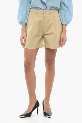 Shorts in Tessuto Tecnico a 1 Pince