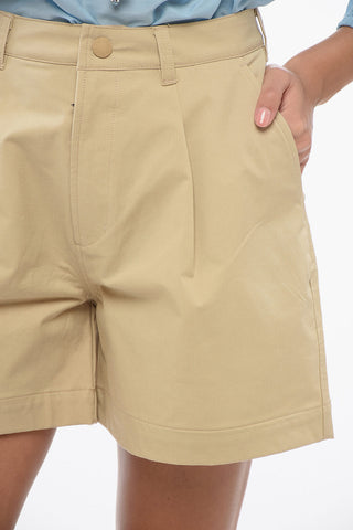 Shorts in Tessuto Tecnico a 1 Pince