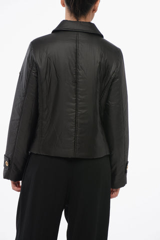 Double-breasted Down Jacket with Jewel Buttons