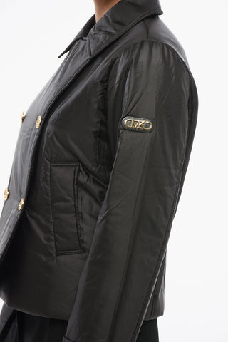 Double-breasted Down Jacket with Jewel Buttons