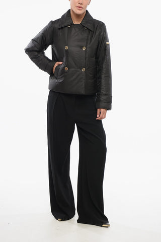 Double-breasted Down Jacket with Jewel Buttons