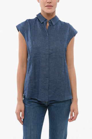 EMPORIO ICON Linen Sleeveless Shirt