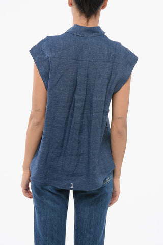 EMPORIO ICON Linen Sleeveless Shirt